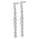 14k White Gold 3/4 carat Lab Grown Diamond VS/SI+ G+ Complete Dangle Post Earrings
